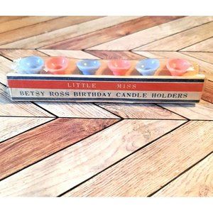 Vtg Betsy Ross Birthday Candle Holders New Sealed In Package Made in Hong Kong